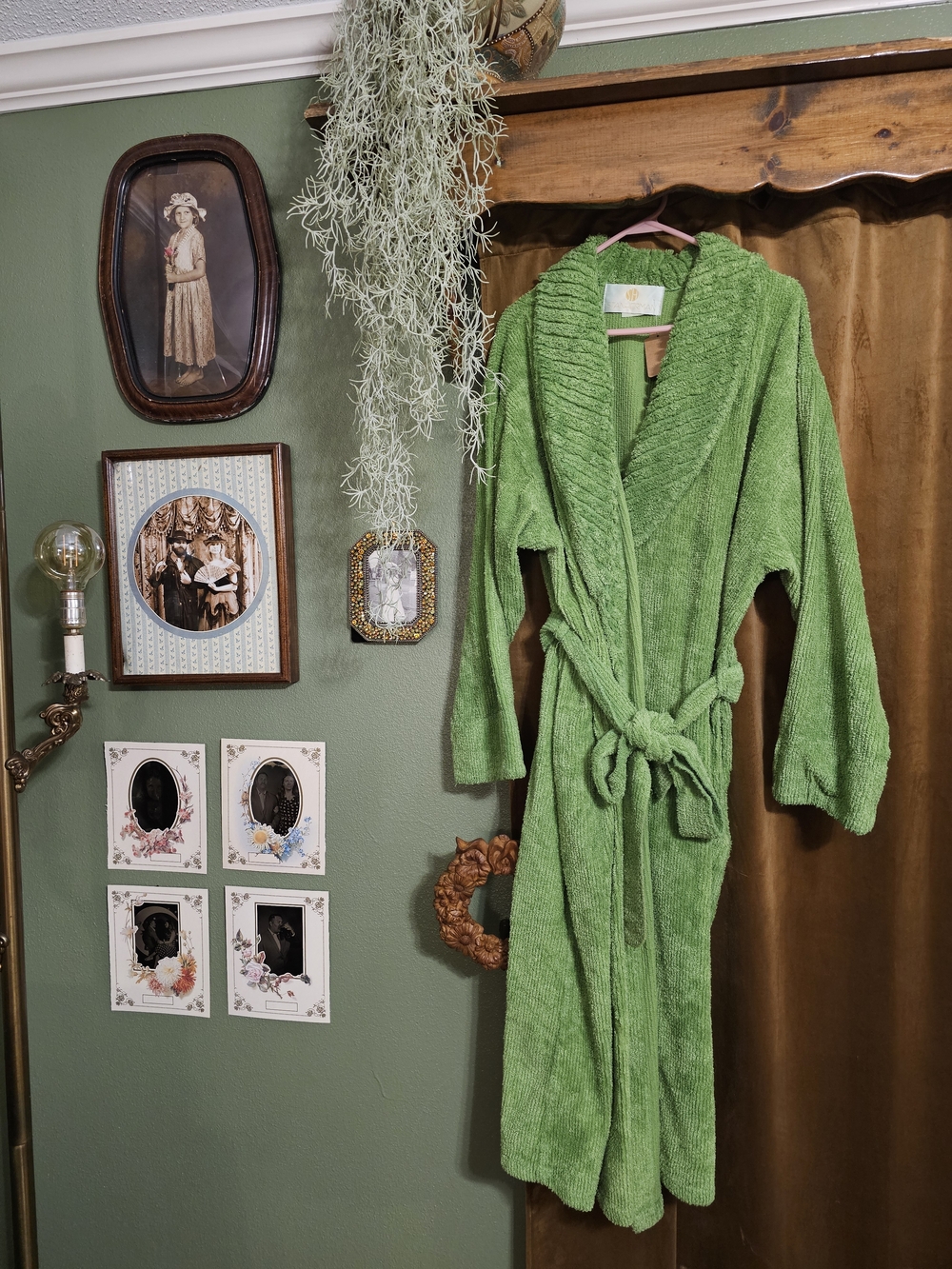 Green Chenile Bathrobe